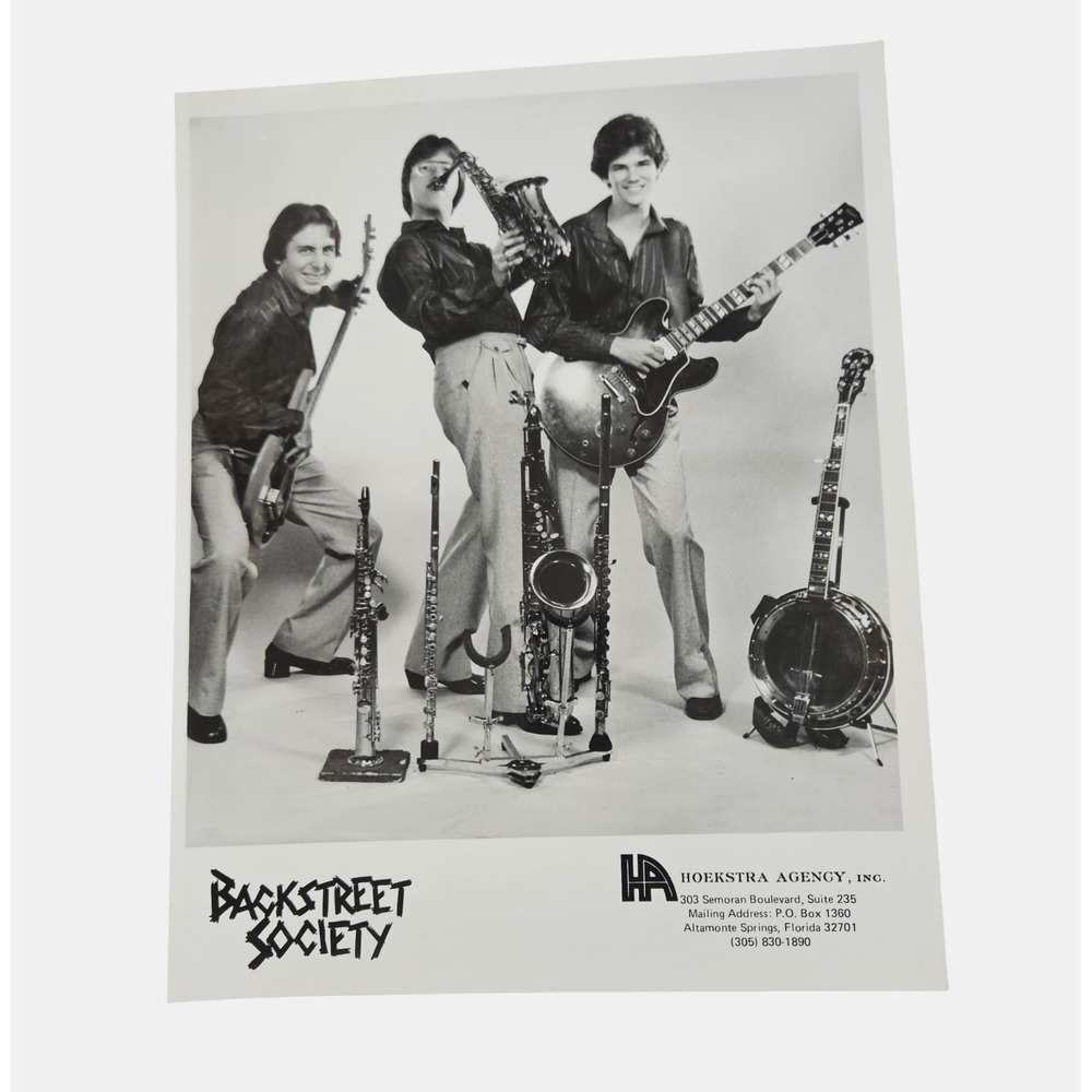 Vintage 80s Backstreet Society Country Music Singers 8x10 Press‎ Photo Hoekstra